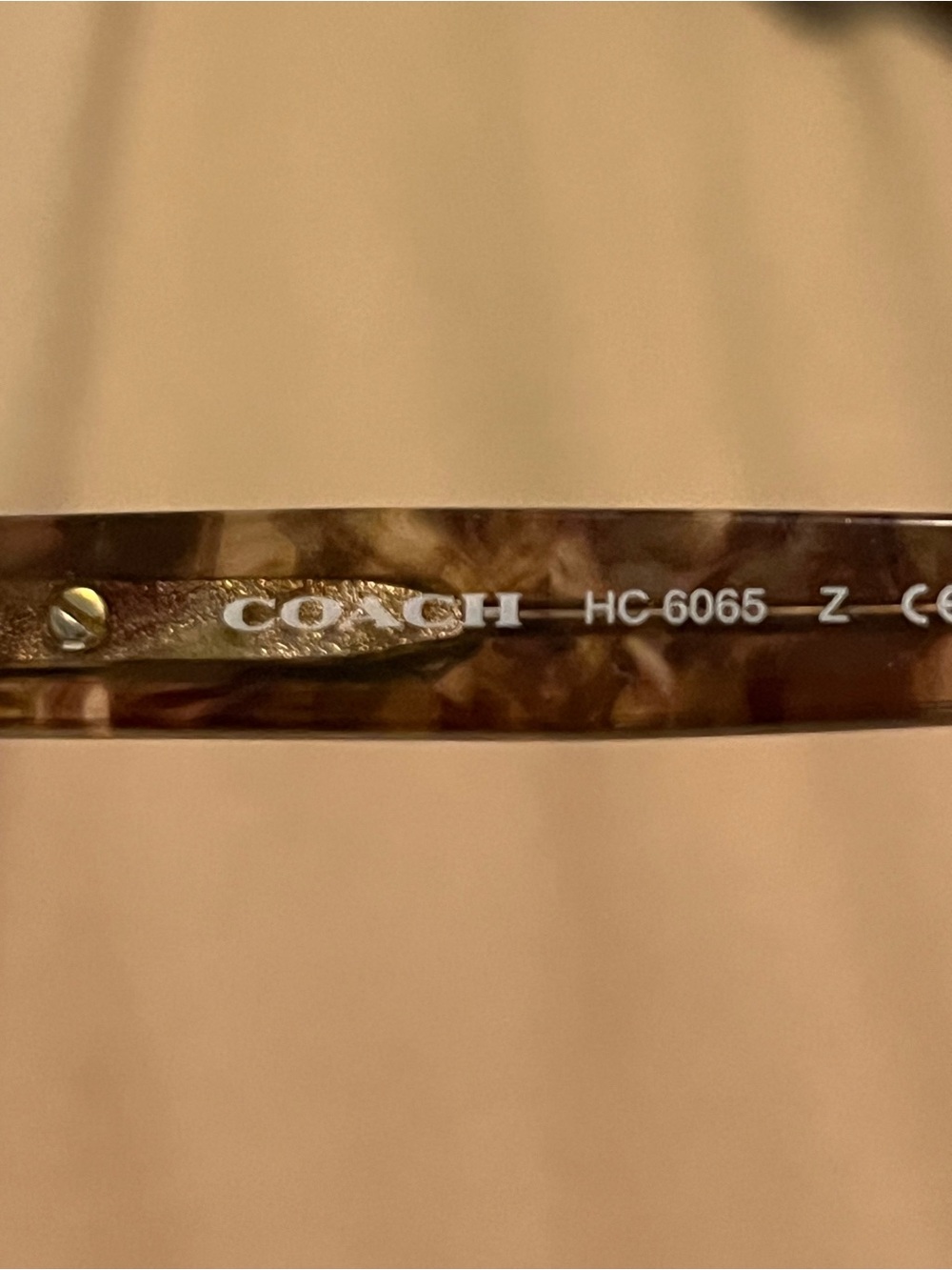 Coach Confetti Light Brown Tortoiseshell Glasses Frame - Picture 4 of 4